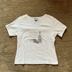 Christine Alexander Women’s “Live Simply, Laugh Often, Wine A lot” T-Shirt